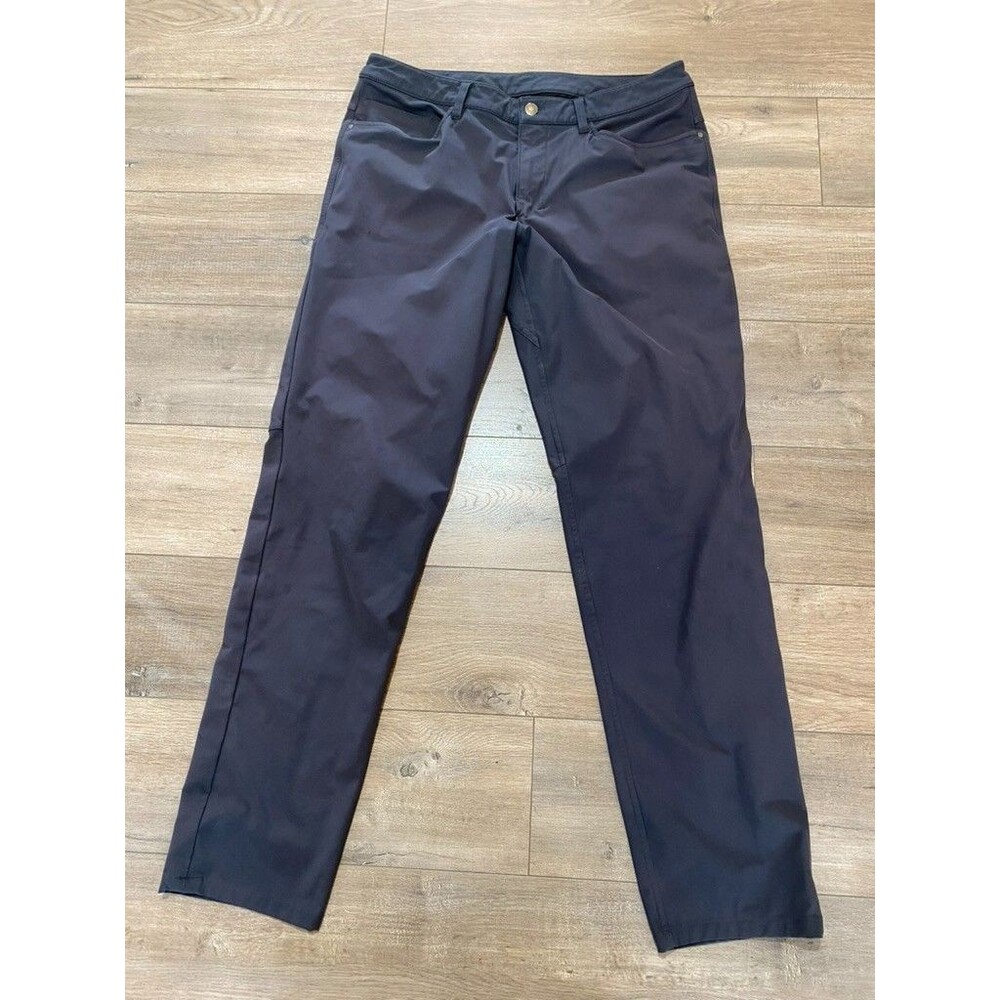 Lululemon ABC Mens 34X33 Classic Warpstreme Casual Stretch Pants Charcoal Gray
